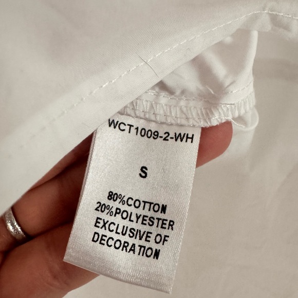 THML White Sleeveless Top with Pink Floral Embroidery - Picture 4 of 5